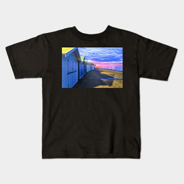 Cromer Beach at Sunset Kids T-Shirt by vincentjnewman